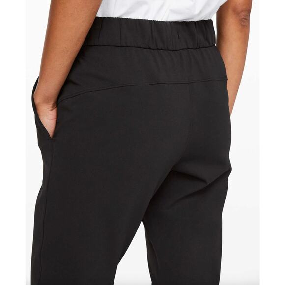 EUC Lululemon On the Fly 7/8 Pant Stretch High-Rise Black Sz 6 Minimalist Jogger - Picture 7 of 16